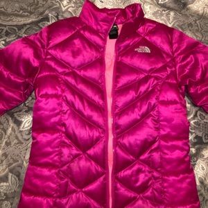 womens small pink north face